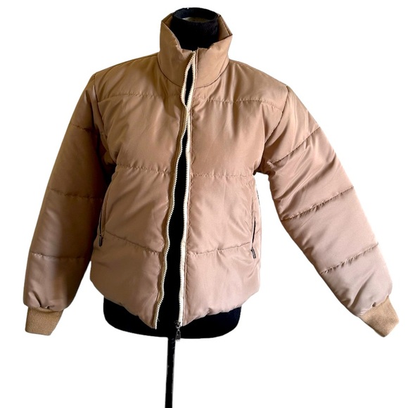 Brown/tan puffer jacket - Picture 1 of 5